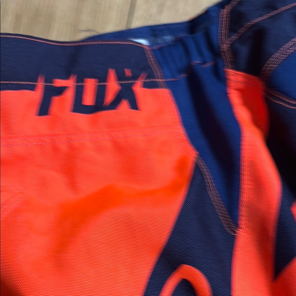 Fox Racing Orange and Navy Riding Pants - Picture 5 of 11